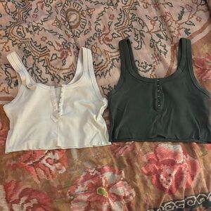 Aerie Set of Two Cropped Tank Tops